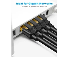 Cat8 Ethernet kabelis 40 Gbps, 2000 Mhz, juodas, 0.5 m (2 vnt.)