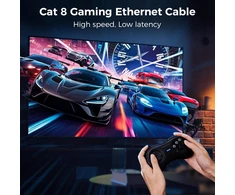 Cat8 Ethernet tinklo kabelis, 7m, 40gbps, 2000mhz, S/ftp, Rj45