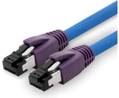 Cat.8 tinklo kabelis 5m, 40 Gbit/s, 2000 Mhz, mėlynas