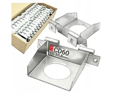 Cd60 vienpusis skersinis jungiklis gipso kartono profiliams, cinkuotas, 100 vnt.