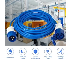 Cee adapterio kabelis karavanui, kempingui cee adapterio kabelis, cee kabelis, ilginamasis kabelis naudojimui lauke, cee jungtis schuko kištukas, 230 v 16 a (3m)