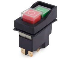 Ceiever Yh02-a 5 kontaktų vandeniui atsparus elektromagnetinis mygtukinis jungiklis, Ac250v 16a magnetinis starterio įrankio saugos jungiklis elektrinis cemento betono maišyklės jungiklis mašinai Ip55