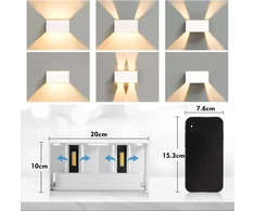 Celavy led sieninis šviestuvas vidaus lauko lempa lauko šviestuvas ip65 modernus lauko šviestuvas aukštyn žemyn lauko sieninis šviestuvas lauko apšvietimas reguliuojamas šviesos srautas miegamojo laiptinė balta