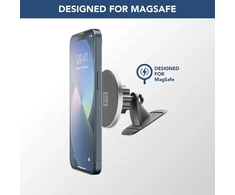 Cellularline Touch Mag Adhesive magnetinis automobilinis išmaniojo telefono laikiklis su lipniu tvirtinimu - suderinamas su magsafe sistema - kilnojamas ir 360 laipsnių pasukimas