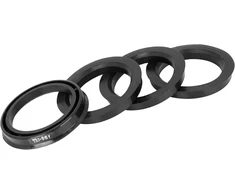 Centravimo žiedai 73.1-56.1 mm plastikiniai juodi 4 vnt.