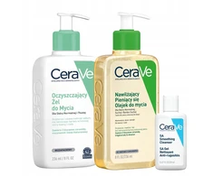 Cerave rinkinys: drėkinamasis aliejus, putojantis, 236 ml + valomasis gelis, 236 ml