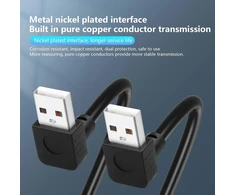 Cerrxian 2 vnt. trumpas 4 kontaktų plikas Usb A Male kabelis, 90 laipsnių 24awg Usb 2.0 Male į pliką kabelį, atviro galo maitinimo ir duomenų pakeitimo remonto ilgintuvas, 0,5 m (up)