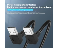 Cerrxian 2 vnt. trumpas 4 kontaktų tuščias Usb A Male kabelis, 90 laipsnių 24awg Usb 2.0 Male į Bare kabelis, atviro galo maitinimo ir duomenų pakeitimo remonto ilgintuvas, 0,5 m (žemyn)