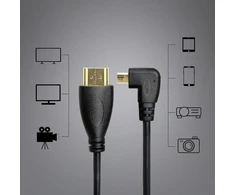 Cerrxian hdmi male į micro hdmi kabelis stačiu kampu hdmi male į hdmi male paauksuotas konverterio adapteris spiralinis kabelis palaiko 2k 4k (30hz) garso grąžinimą (micro hdmi stačiu kampu)