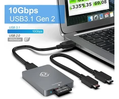 Cfexpress kortelių skaitytuvas, 10gbps Usb 3.2 Gen 2, Type B