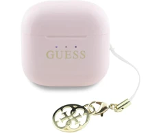 Cg Mobile Guess Charm Tws belaidės ausinės su blizgesio efektu ir klasikiniu logotipo atspaudu - rožinės