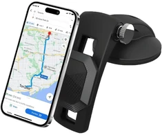 Cgeamdy Mobiliojo telefono laikiklis ant prietaisų skydelio, universalus mobiliojo telefono laikiklis ant prietaisų skydelio, magnetinis laikiklis automobiliui, telefono laikiklis automobiliui, 360° pasukamas mobiliojo telefono laikiklis automobiliui (juo