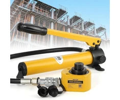 Cgoldenwall hidraulinis cilindras 10t profesionalus su hidrauliniu siurbliu Cp-180, dviejų dalių itin plonas lengvas, bendras eiga 26 mm pastatams ir tiltams (dfpy-10t+cp-180)