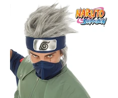 Chaks Naruto perukas Kakashi Hatake kostiumo aksesuaras, pilkas