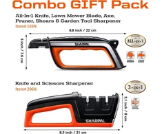Grandininis pjūklas Chef peilių ir žirklių galąstuvas ir sodo įrankių galąstuvas, skirtas tiesiems ir dantytiems peiliams, vejapjovės peiliams, kirviams, genėjimo žirklėms, žirklėms galąsti ir šlifuoti, dovanų rinkinys su atviruku