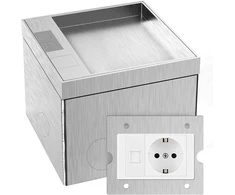 Chengpi grindų lizdas patalpose, grindų lizdas su kištuku, Ac 250 V/16 A, Hdmi, įleidžiamas lizdas, vandeniui atsparus nerūdijantis plienas, paslėpto montavimo lizdas namams, biurams/marmuro grindų kaiščiams