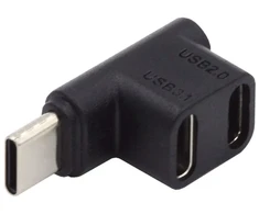 Chenyang 2 viename Usb-c 1 kištukas į 2 lizdus 10gbps Pd100w 4k60hz skirstytuvo adapteris, skirtas Hdtv/kietajam diskui/klaviatūrai/pelei, palaiko Steam Deck aušinimą ir įkrovimą vienu metu