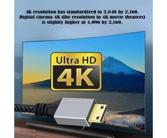 Chenyang Hdmi 2.0 kabelis, hdmi kištukas į mini hdmi kištuką 4k @ 60hz itin greitas paauksuotas pintas nailoninis kabelis 0,3 m televizoriui, monitoriui, kompiuteriui