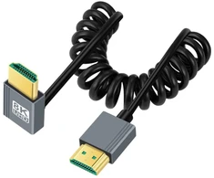 Chenyang Hdmi 2.1 Spiralinis Kabelis 1m, 90° Kampas, 8k 60hz, 4k 120hz
