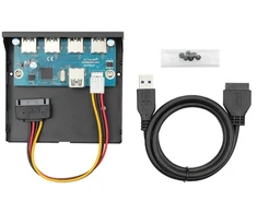 Chenyang usb 3.0 hub 4 portų priekinė panelė į pagrindinę plokštę 20 kontaktų adapteris su sata maitinimo kabeliu 3.5 colio diskelių įrenginio dėklui