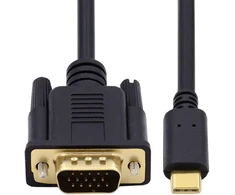 Chenyang usb c į vga kabelis, usb 3.1 type c šaltinis į vga rgb 1080p 60hz monitoriaus kabelis nešiojamam kompiuteriui 1.8 m