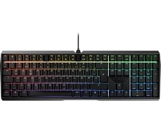 Cherry mx board 3.0 s laidinė žaidimų klaviatūra su rgb apšvietimu, vokiškas išdėstymas (qwertz), mx silent red jungikliai, juoda