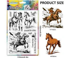 Chgcraft frau skaidrūs antspaudai graži moteris ir arklys skaidrus erelio silikoninis antspaudas skaidrus antspaudas kortelių gamybai dekoravimui scrapbooking albumų dekoravimui popieriaus "pasidaryk pats" amatams