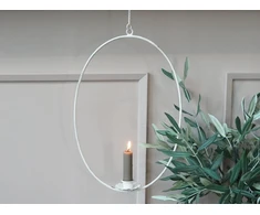Chic Antique žvakidžių vainikas pakabinimui Shabby Chic stiliaus vainikas smailėjančioms žvakėms Metalas A 30 cm arba 36 cm (a 36 x 32 cm 71512-01)