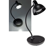 Chilitec Stalinė lempa 3 x Aa baterijos 25 cm lanksčiu kakleliu, pritemdoma Led skaitymo lemputė šiltai balta 3000 K juoda