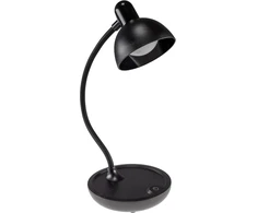 Chilitec Stalinė lempa 3 x Aa baterijos 25 cm lanksčiu kakleliu, pritemdoma Led skaitymo lemputė šiltai balta 3000 K juoda
