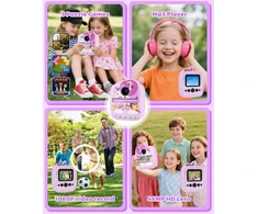 Chrerna momentinis fotoaparatas vaikams, 48mp/1080p skaitmeninis fotoaparatas vaikams momentinio spausdinimo gimtadienio dovanos, vaikiškas momentinis fotoaparatas žaislas dovana mergaitėms ir berniukams 3-12 metų