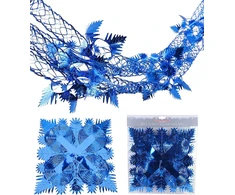 Christmas Concepts® 2,7 m x 0,3 m didelė kvadratinė folijos girlianda, šventinė pakabinama dekoracija - kalėdinė puošmena (karališka mėlyna)