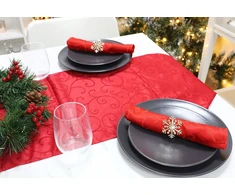 Christmas Concepts® 4 auksiniai servetėlių žiedai – prabangus kalėdinis servetėlių laikiklis – stalo dekoracija (snaigė)
