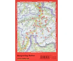 Chur - Hinterrhein: Mittelbünden - tarp Churer Rheintal ir Misox. 50 maršrutų. Su Gps takeliais (rother Wanderführer)