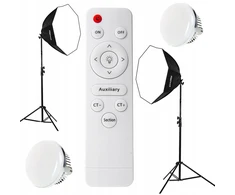 Cinegen 2 lempų Softbox rinkinys octa 90 170w Led