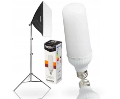 Cinegen fotografinė lempa softbox 40x40 trikojis lemputė