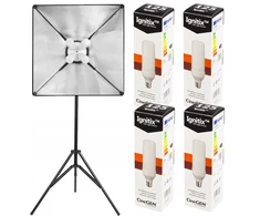 Cinegen Softbox 40x40cm Led su 4 lemputėmis ir stovu
