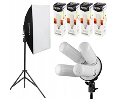 Cinegen Softbox apšvietimo rinkinys 60x90cm su 4 Led lemputėmis