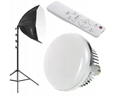Cinegen Softbox su nuotoliniu valdymu Lampa Octa 90cm + 150w Led lemputė