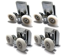 Cinko lydinio dušo kabinos dvigubi ratukai - 4 vnt. rinkinys - viršutiniai ir apatiniai