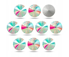 Cirkonio Rivoli stiklo karoliukai kūgio formos 16x7.5-8mm 10vnt