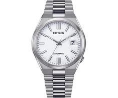 Citizen Automatic Tsuyosa Baltas Nj0150-81a plieno vyriškas laikrodis, elegantiškas