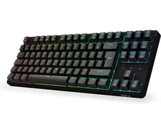 Ciy x77 mechaninė žaidimų klaviatūra, 88 klavišai, qwertz išdėstymas, programuojamas rgb apšvietimas, trijų aukščių reguliavimas, type c kabelis, karštai keičiama klaviatūra, skirta win/mac (pilka + ruda jungiklis) (pilka ruda jungiklis)