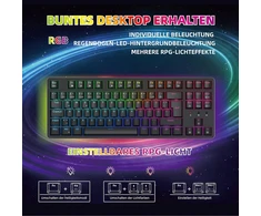 Ciy x77 mechaninė žaidimų klaviatūra, 88 klavišai, qwertz išdėstymas, programuojamas rgb apšvietimas, trijų aukščių reguliavimas, type c kabelis, karštai keičiama klaviatūra, skirta win/mac (pilka + ruda jungiklis) (pilka ruda jungiklis)