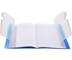 Clairefontaine 981607c - 10 Koverbook sąsiuvinių pakuotė Din A4+, 24 x 32 cm, 48 lapai kvadratinis su paraštėmis, 90 g, polipropileno viršelis, pilkas, 1 pakuotė
