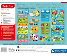 Clementoni Sapientino Montessori - Pirmieji žaidimai, edukacinis žaidimas Montessori metodu vaikams nuo 1-3 metų, su daugybe užsiėmimų formų, spalvų, gyvūnų ir žodžių tema, pagaminta Italijoje, italų kalba