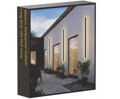 Cleoni Minimalistinis led sieninis šviestuvas fasadui 120cm 28w 230v šiltai baltas