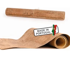 Cleverbrand kamštinis stalo takelis 180 x 45 cm, neslystantis, atsparus vandeniui, plytelių imitacijos ropojimo kilimėlis, netoksiškas, 100% natūralus kamštis, rudas