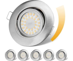 Cloksh Įleidžiamas Led šviestuvas 6w 3000k 230v, pasukamas, Ip44, 6 vnt.