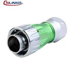 Cnlinko dh-24 šviesolaidinis optinis jungtis, lc single mode dual core, metalinis aviacinis kištukas ir skydinis montavimo lizdas, ip68 vandeniui atspari jungtis interneto įrenginiams (šviesolaidinis optinis rinkinys)